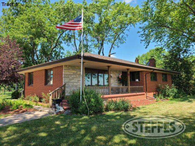 Tract 1 - Brick Home & Outbuildings on 5.26 Acres M/L